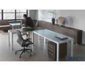 Photo : Bureau verre rectangulaire IMPULS